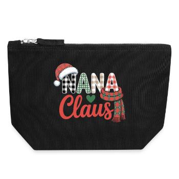 Noël de Nana Claus - Pochette zippée en toile 18 x 19 cm - noir - Devant