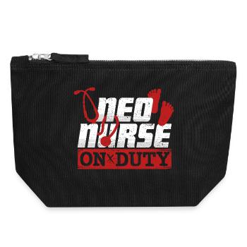 NICU Krankenschwester Neo Nurse On Duty - Canvas Reißverschluss-Täschchen (18 x 19 cm) - Schwarz - Vorne