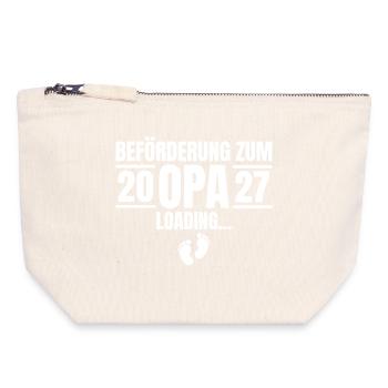 Beförderung zum Opa 2027 Loading - Canvas Reißverschluss-Täschchen (18 x 19 cm) - Naturweiß - Vorne