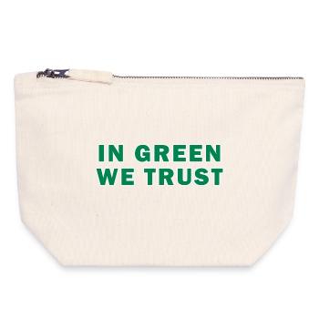In Green We Trust - Canvas Zip Pouch 18 x 19 cm - nature - Front