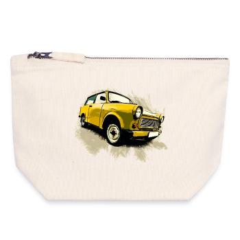 Satellite - Pochette zippée en toile 18 x 19 cm - blanc naturel - Devant