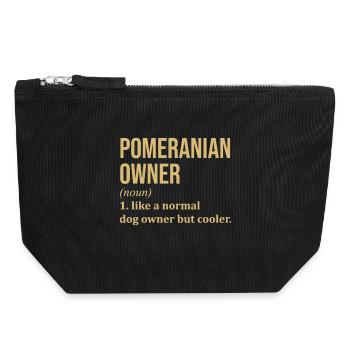 Pomeranian - Canvas Zip Pouch 18 x 19 cm - black - Front