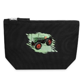 Traktor Favorit 1 - Canvas Reißverschluss-Täschchen (18 x 19 cm) - Schwarz - Vorne