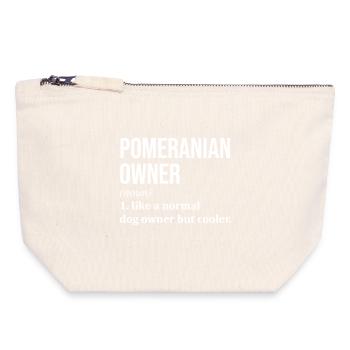 Pomeranian - Canvas Zip Pouch 18 x 19 cm - nature - Front