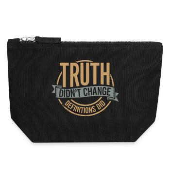  Truth Didn't Change Definitions Did | Bold - Canvas Reißverschluss-Täschchen (18 x 19 cm) - Schwarz - Vorne