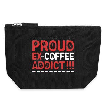 Coffee withdrawal decaffeinated ex-coffee drinker - Canvas Zip Pouch 18 x 19 cm - black - Front
