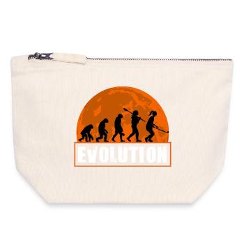 Feldhockey Evolution Spielerin Hockey Mädchen - Canvas Reißverschluss-Täschchen (18 x 19 cm) - Naturweiß - Vorne