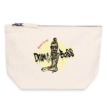DNB Makes Me Zen - Drum and Bass , DnB, Drum n Bas - Canvas Zip Pouch 18 x 19 cm - nature - Front