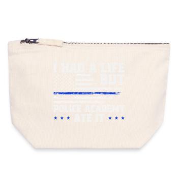  Police School Survivor Graduation Police Academy - Canvas Zip Pouch 18 x 19 cm - nature - Front
