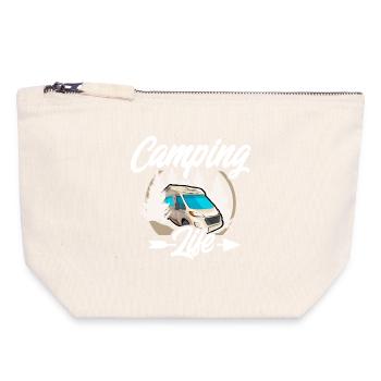 Camping Life - Canvas Zip Pouch 18 x 19 cm - nature - Front