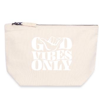 Positive Energy (White) - Canvas Zip Pouch 18 x 19 cm - nature - Front