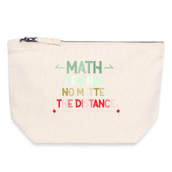 Math Nerd Étudiants Professeur d’Université Mathématiques - Pochette zippée en toile 18 x 19 cm - blanc naturel - Devant