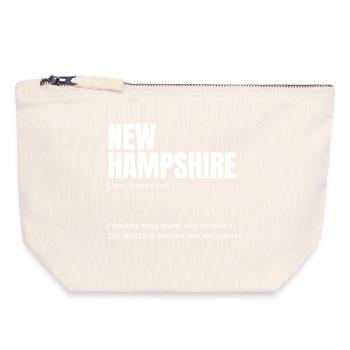 New Hampshire Schneetext - Canvas Reißverschluss-Täschchen (18 x 19 cm) - Naturweiß - Vorne