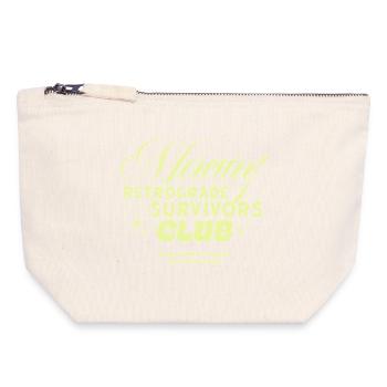 Club des survivants de Mercure rétrograde - Pochette zippée en toile 18 x 19 cm - blanc naturel - Devant