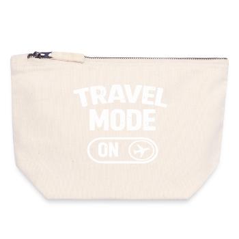 Travel Mode On Vacation Trip - Canvas Zip Pouch 18 x 19 cm - nature - Front