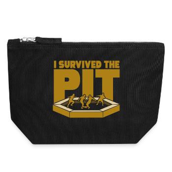 I Survived the Pit - Canvas Zip Pouch 18 x 19 cm - black - Front