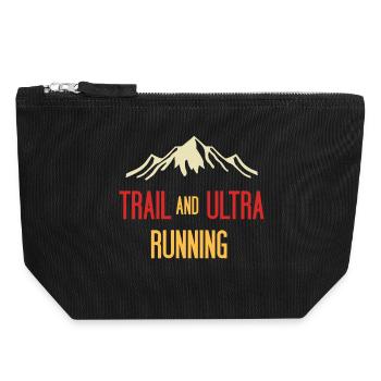 Trail et Ultra Running - Pochette zippée en toile 18 x 19 cm - noir - Devant