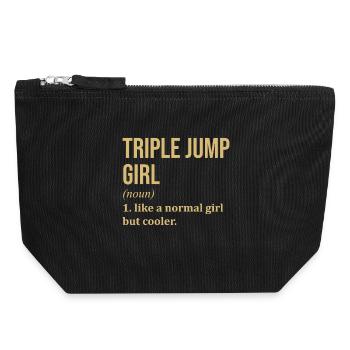 Triple Jump - Canvas Zip Pouch 18 x 19 cm - black - Front
