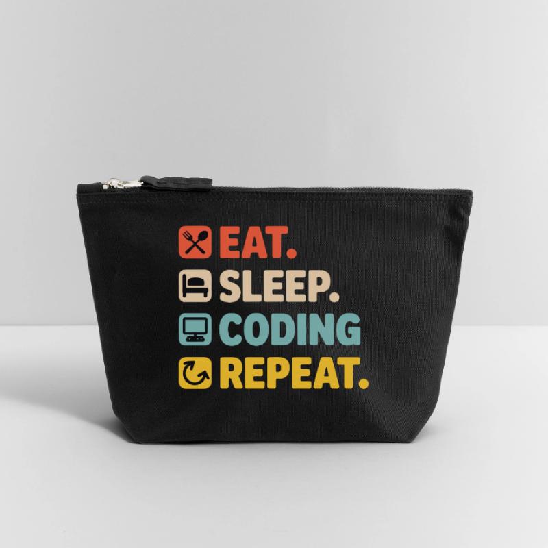 Programmer's Life Humor for Programmers Canvas Zip Pouch 18 x 19 cm