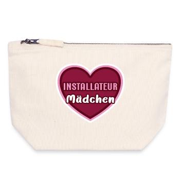 Installer Girl Child Installers Trainee - Canvas Zip Pouch 18 x 19 cm - nature - Front