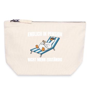 Pensionär Gans - No longer responsible Pension - Canvas Zip Pouch 18 x 19 cm - nature - Front