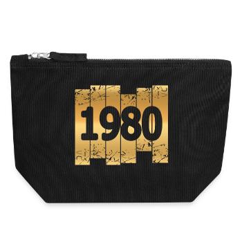 1980 - Canvas Zip Pouch 18 x 19 cm - black - Front