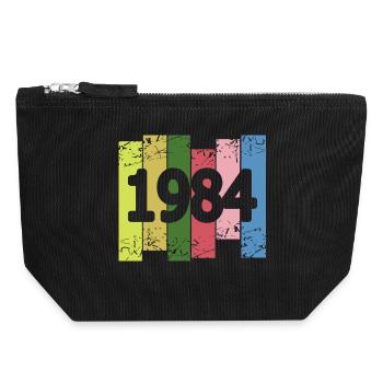 Lustig 1984 - Canvas Zip Pouch 18 x 19 cm - black - Front