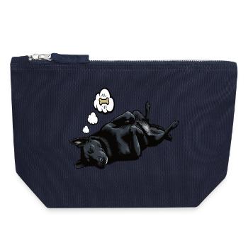  Schwarzer Schäferhund Schäferhundbesitzer  - Canvas Reißverschluss-Täschchen (18 x 19 cm) - Navy - Vorne