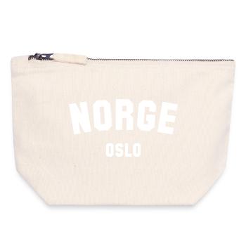 Oslo Norge Norvège Norvège - Pochette zippée en toile 18 x 19 cm - blanc naturel - Devant