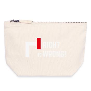 Le bien est faux ! Contre les partis de droite et de droite v1 - Pochette zippée en toile 18 x 19 cm - blanc naturel - Devant