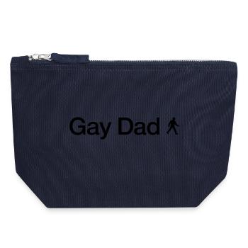 Gay Dad - Canvas Zip Pouch 18 x 19 cm - navy - Front