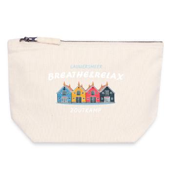 Zoutkamp, Groningen, Netherlands, colorful houses - Canvas Zip Pouch 18 x 19 cm - nature - Front