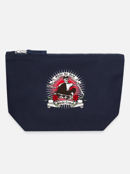 Skate keine Angst - Canvas Reißverschluss-Täschchen (18 x 19 cm) - Navy