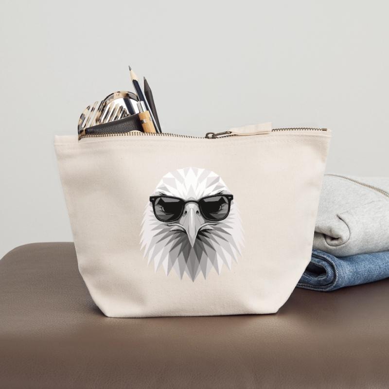 Eagle Bald Eagle Golden Eagle White-tailed Eagle Canvas Zip Pouch 18 x 19 cm