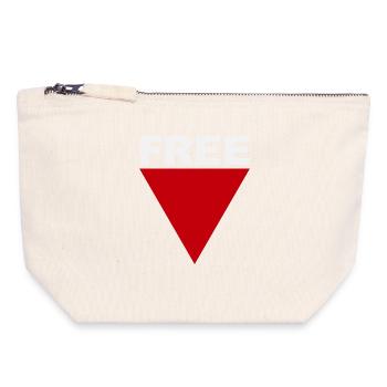 Freefall Bold Triangle - Canvas Zip Pouch 18 x 19 cm - nature - Front
