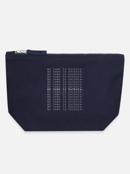 Mein Name ist Barbara - Canvas Reißverschluss-Täschchen (18 x 19 cm) - Navy