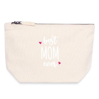 Best Mom Ever - Canvas Zip Pouch 18 x 19 cm - nature - Front