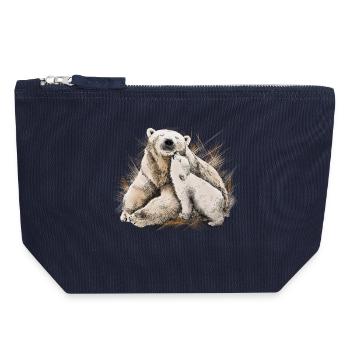 Eisbär - Canvas Reißverschluss-Täschchen (18 x 19 cm) - Navy - Vorne