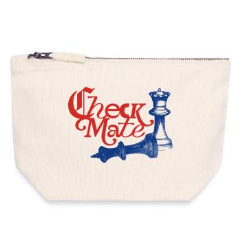 Déclaration de Check Mate - Pochette zippée en toile 18 x 19 cm - blanc naturel - Devant