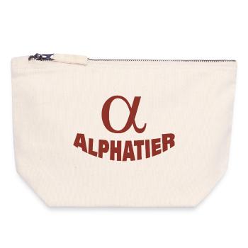 Alpha animal - Canvas Zip Pouch 18 x 19 cm - nature - Front