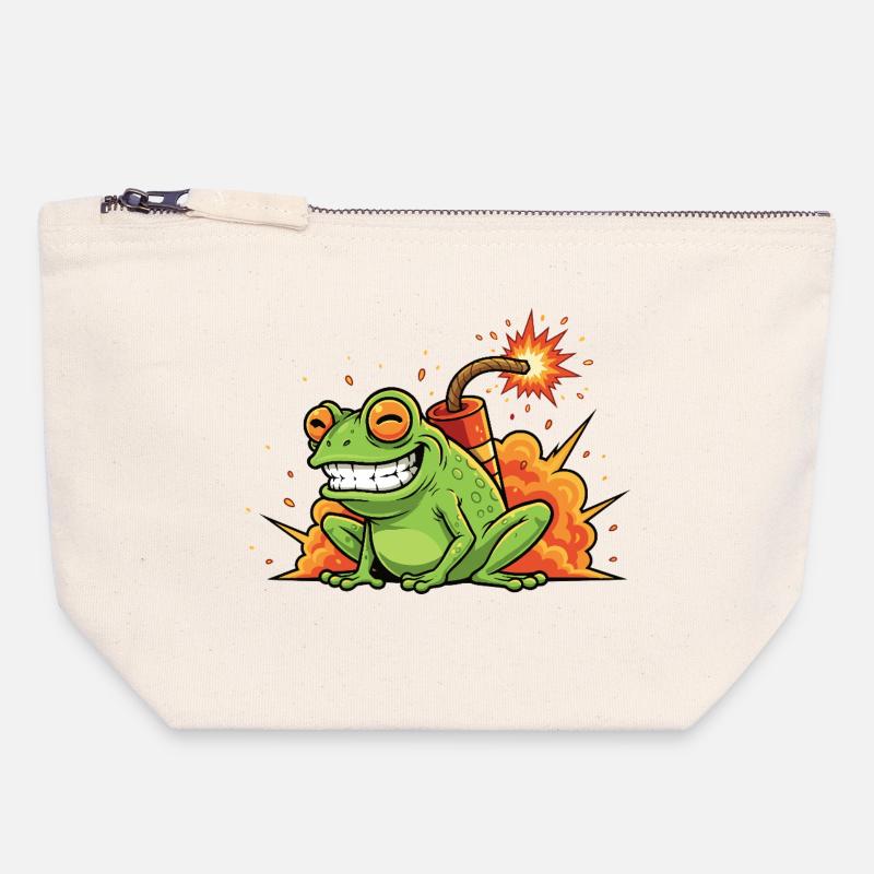 Firecracker Spark Fun - Canvas Zip Pouch 18 x 19 cm - nature