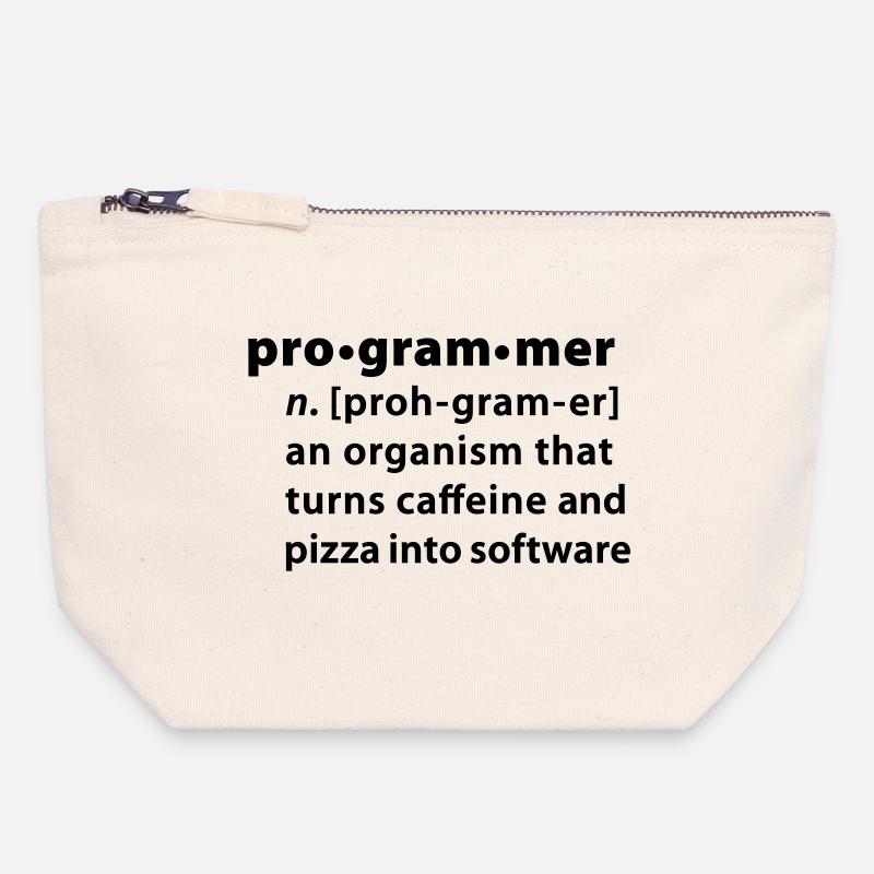 Programmer Wörterbuchdefinition - Canvas Reißverschluss-Täschchen (18 x 19 cm) - Naturweiß