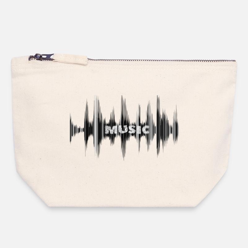 Music - Canvas Zip Pouch 18 x 19 cm - nature
