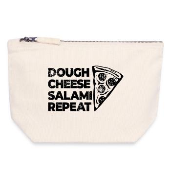 Dough Cheese Salami Repeat - Canvas Zip Pouch 18 x 19 cm - nature - Front