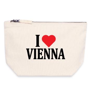 I love Vienna t-shirt t-shirt gift idea - Canvas Zip Pouch 18 x 19 cm - nature - Front