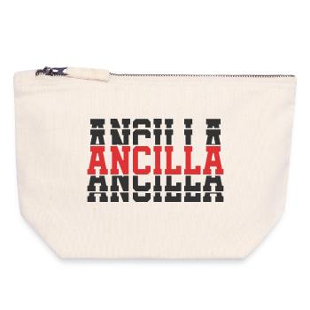Ancilla t-shirt t-shirt stacked gift idea - Canvas Zip Pouch 18 x 19 cm - nature - Front