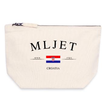 Mljet Croatia – Holiday Souvenir & Gift - Canvas Zip Pouch 18 x 19 cm - nature - Front