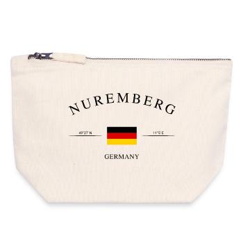 Nuremberg Germany – Holiday Souvenir & Gift - Canvas Zip Pouch 18 x 19 cm - nature - Front