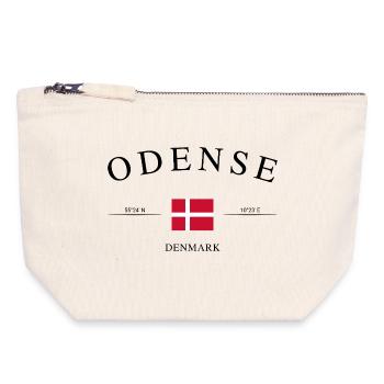 Odense, Danemark – Souvenir et cadeau des Fêtes - Pochette zippée en toile 18 x 19 cm - blanc naturel - Devant