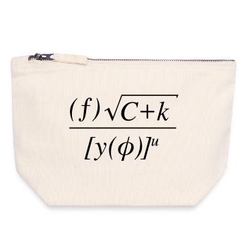 Mathe Gleichung f*ck you - Canvas Reißverschluss-Täschchen (18 x 19 cm) - Naturweiß - Vorne